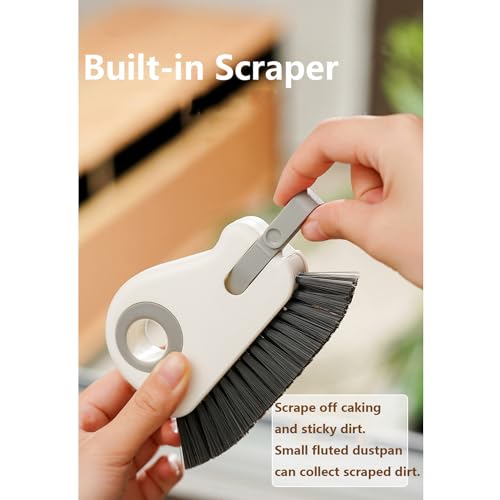 ESUOHYM Groove Cleaning Brush 2 in 1 Grout Cleaner Tool Grip Brush Hard Bristle Crevice Cleaning Brush for Sliding Door Track, Window Sill, Window Seal - Image 3