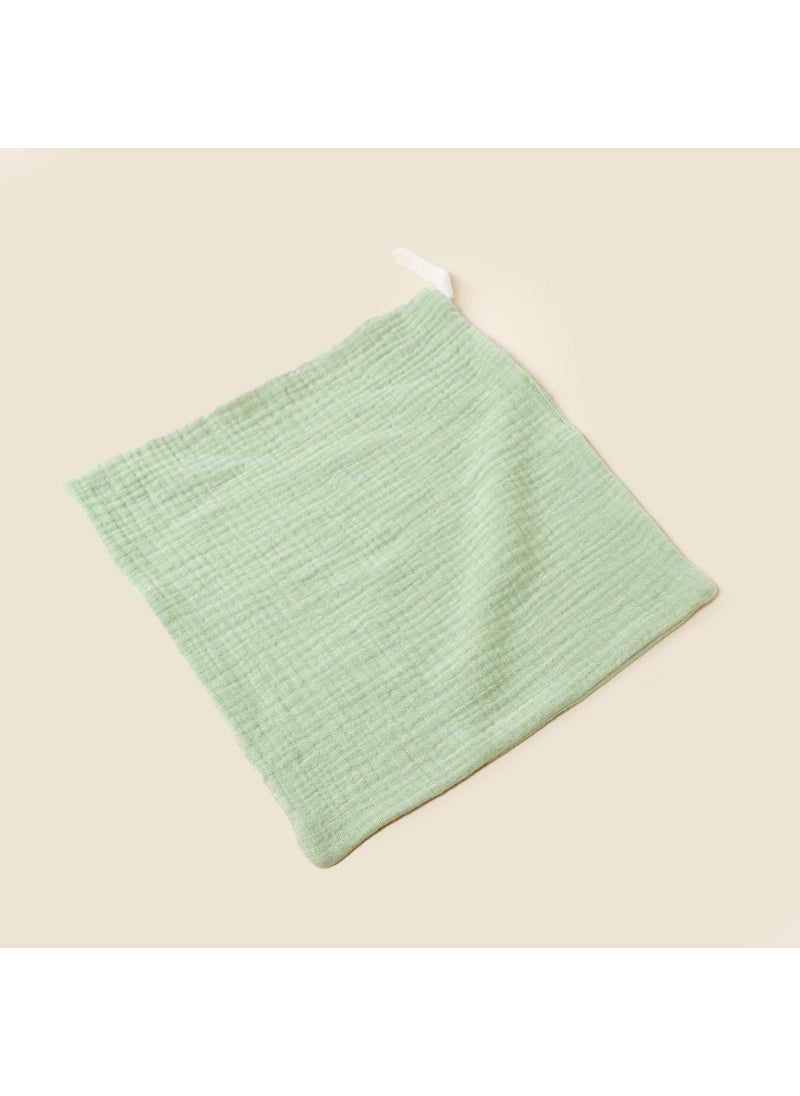 Baby Cotton Soft Towel with Muslin Dual Layer Light green