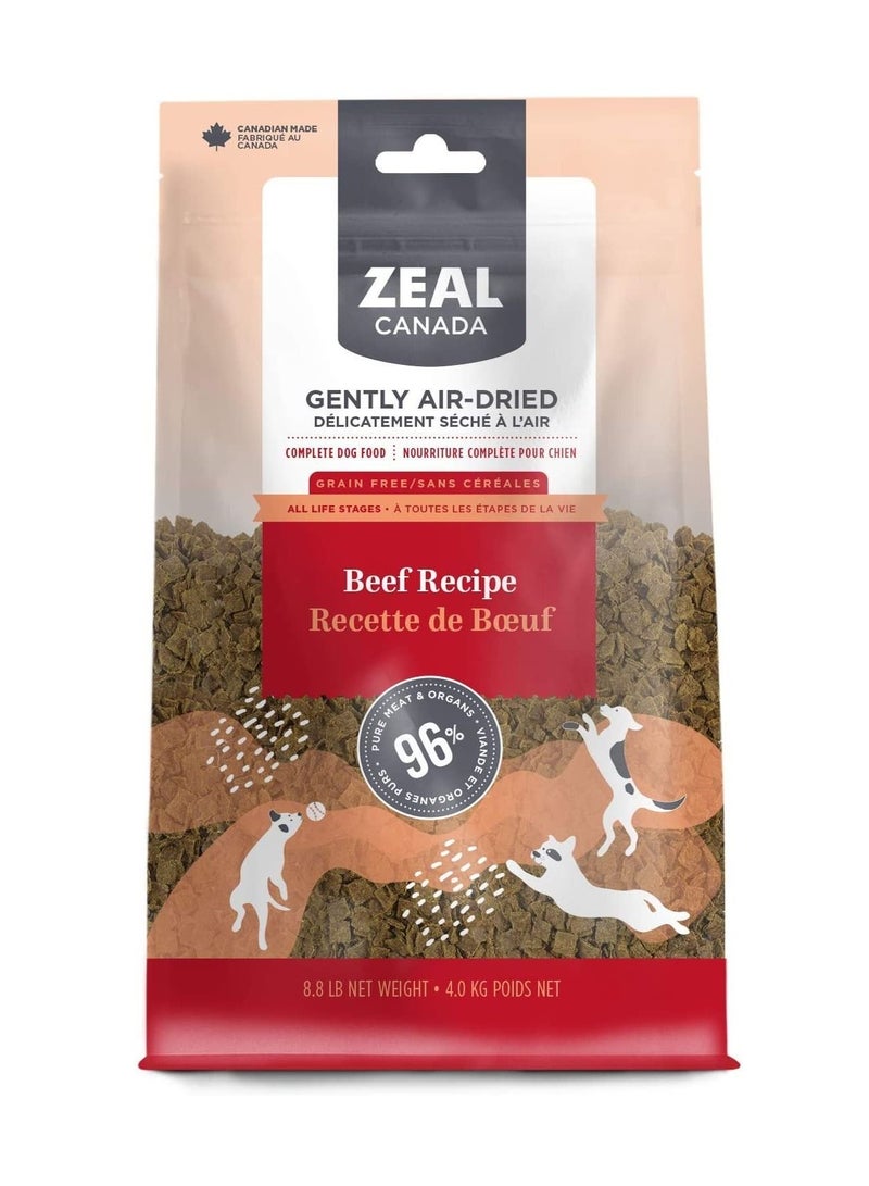 zeal Gently Air Dried Beef Recipe Dry Food for Dogs 4Kg - Image 1