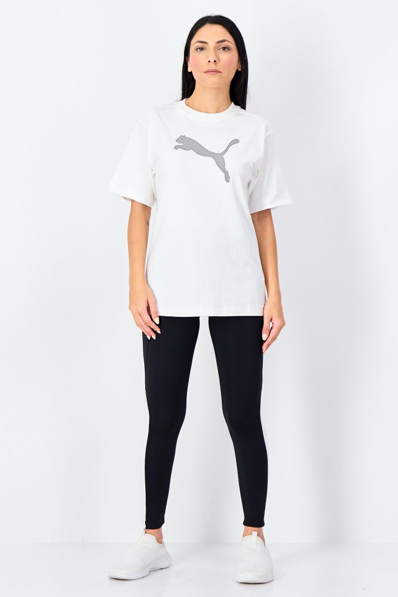 PUMA Women Relaxed Fit Short Sleeve Outdoor T-Shirt, White - Image 4