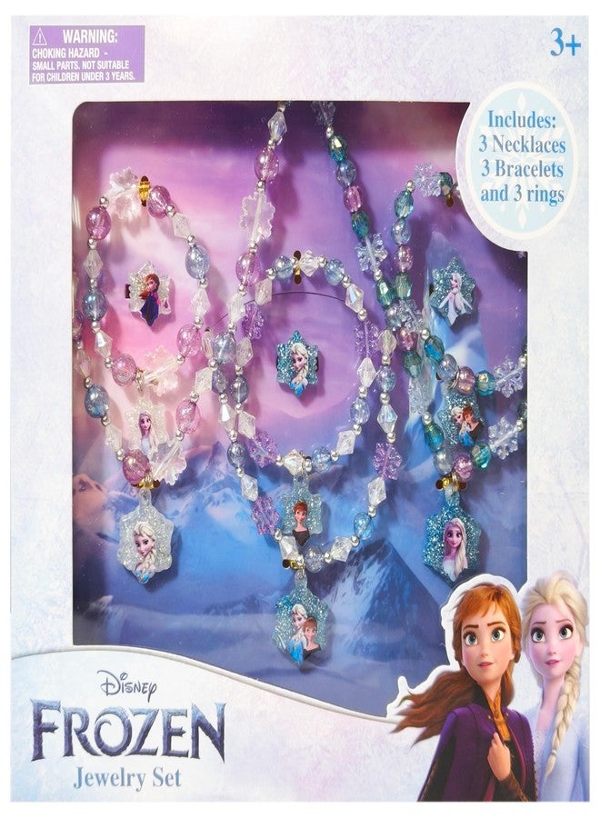لوف هير مجموعة مجوهرات LUV HER Frozen Girls - مجموعة صندوق مجوهرات لعبة مكونة من 9 قطع مع قلادة من الخرز وسوار وخاتم - إكسسوارات لعب - للأعمار من 3 سنوات فما فوق - Image 1