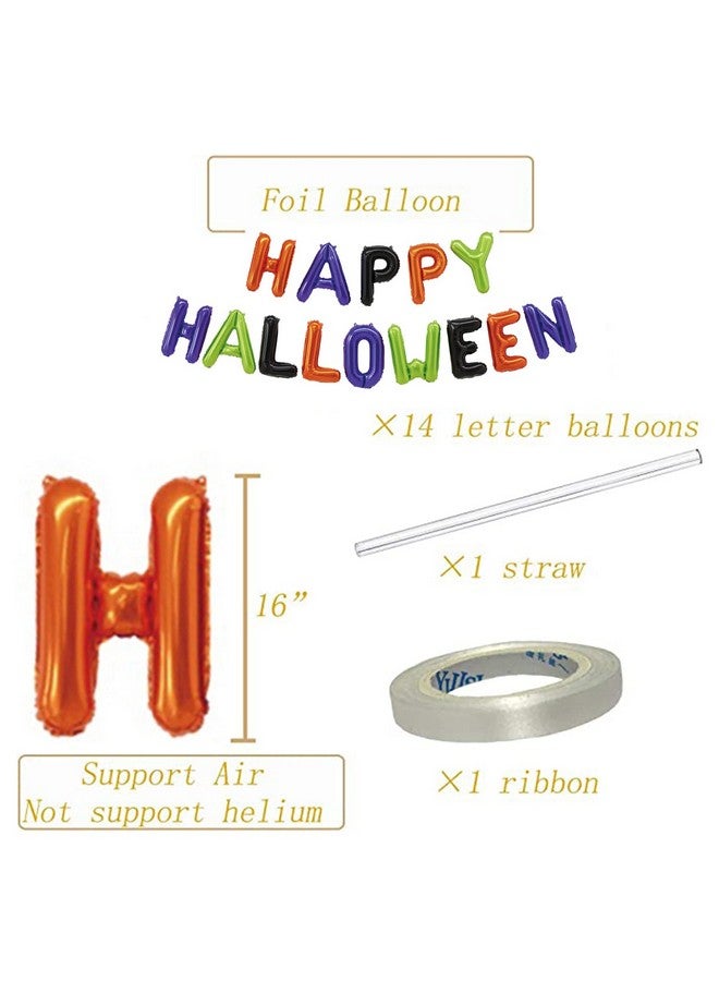 Tellpet Happy Halloween Balloons Banner, Halloween Party Decorations For Home Yard Decor Backdrop Sign, Colorful - Image 3