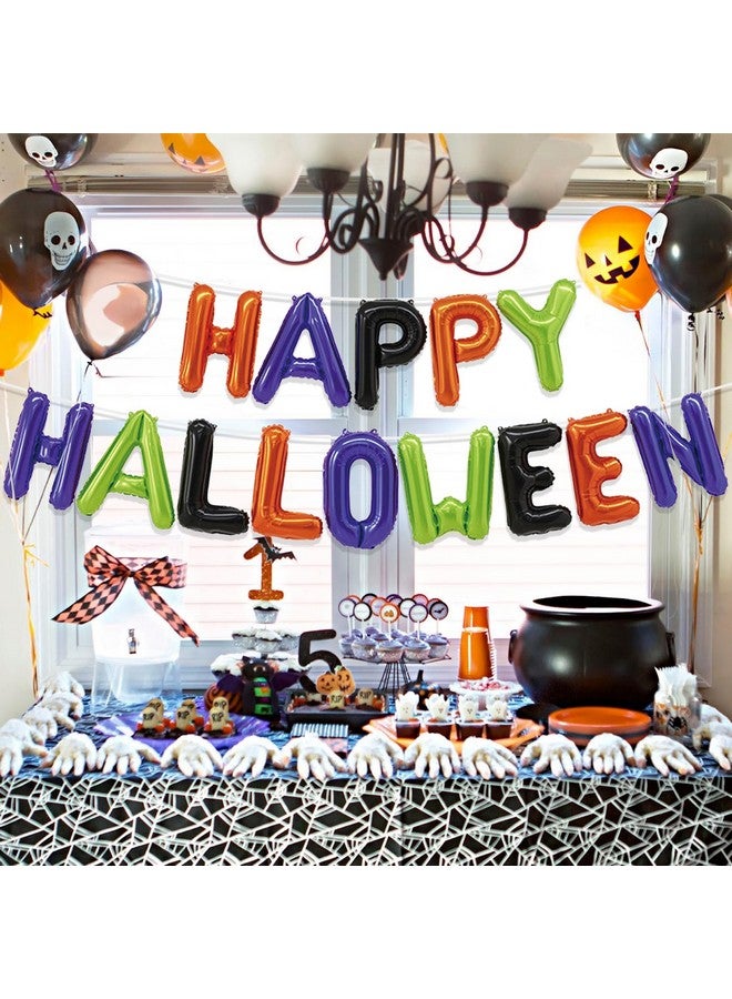 Tellpet Happy Halloween Balloons Banner, Halloween Party Decorations For Home Yard Decor Backdrop Sign, Colorful - Image 5