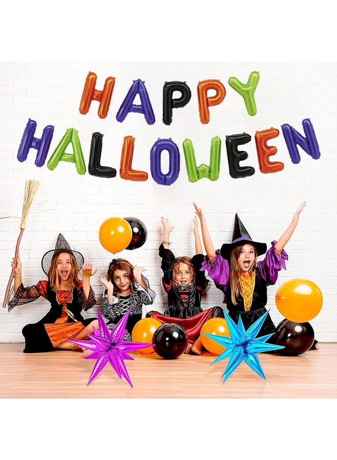 Tellpet Happy Halloween Balloons Banner, Halloween Party Decorations For Home Yard Decor Backdrop Sign, Colorful - Image 2