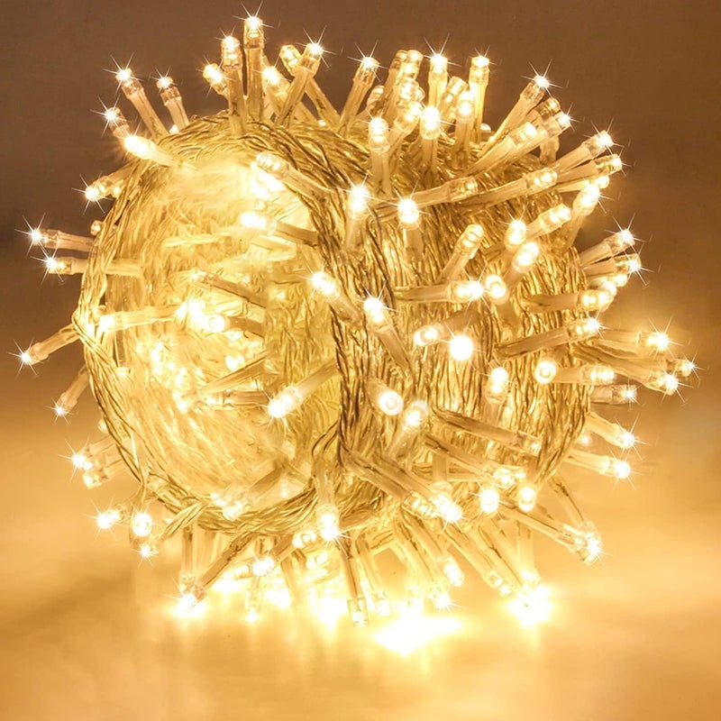 Quace 12 Meter Decorative 42 Warm White LED String Light Plug for Indoor Outdoor DecorationsString Lights for DIY Party Home Decor Christmas Diwali Pack of 3 - Image 2