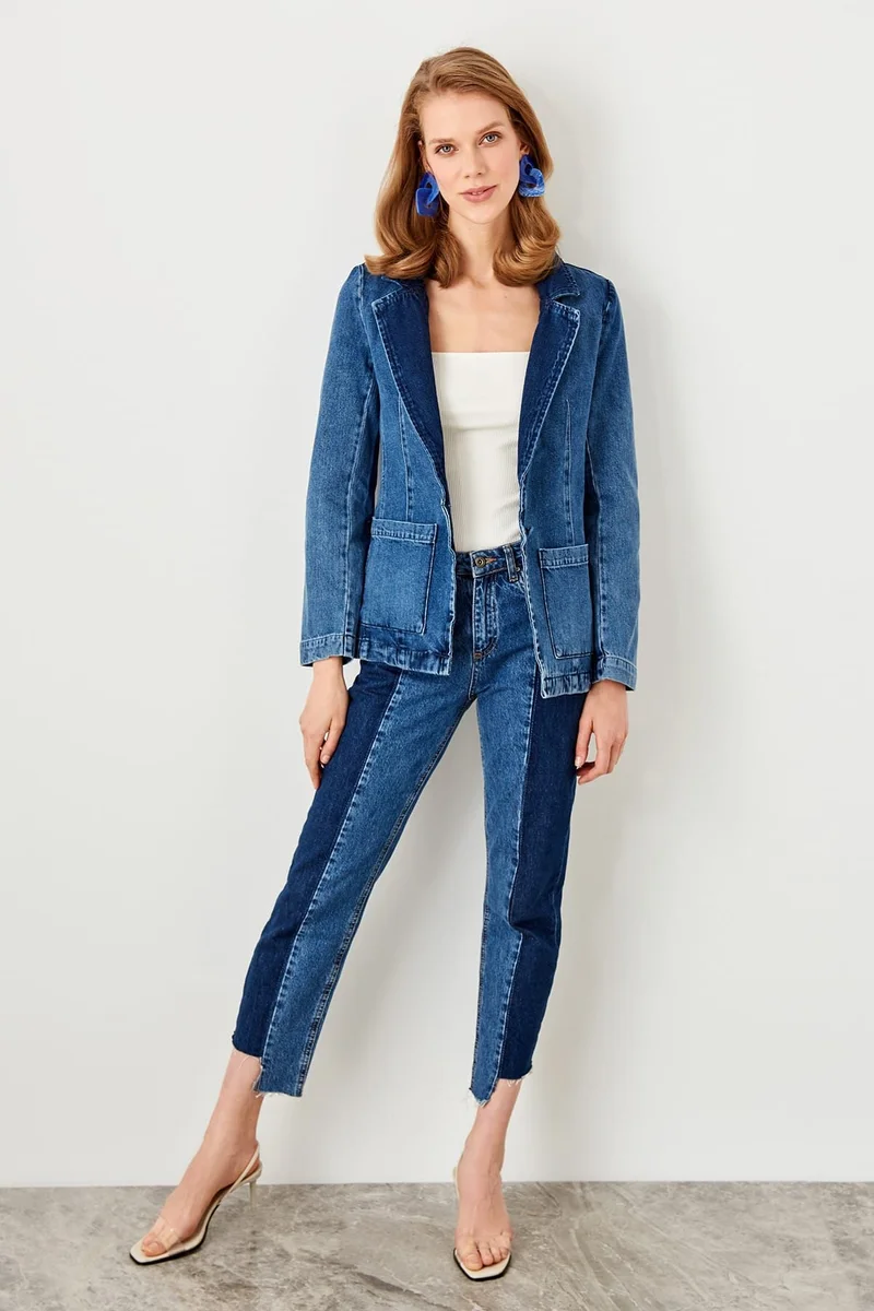 trendyol Pocket Detail Denim Jacket