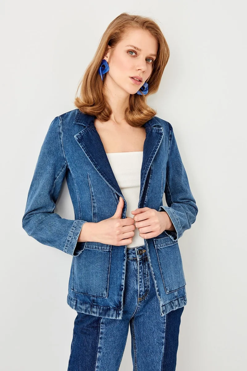 trendyol Pocket Detail Denim Jacket