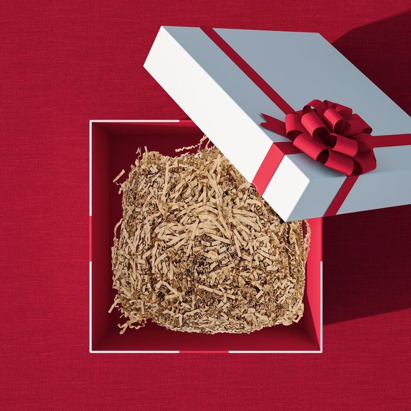 WOFASHPURET 100g Raffia Grass Crinkle Paper Shred Filler for Boxes and Basket Stuffing, Light Coffee Colored Packing Paper for Wrapping, Christmas Bags, Craft and Shipping Packaging - Image 4