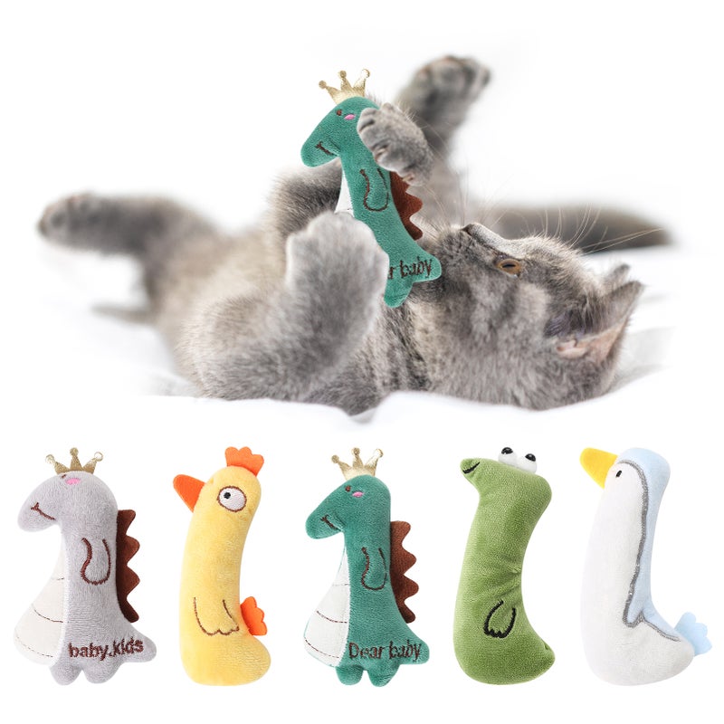 Catnip Plush Toy Interactive Catnip Toys for Indoor Cats Cute Cartoon Kitten Chewing Teething Toy Throwing Toys for Kittens Cat Nest Accompany - Image 2