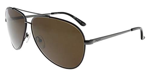 FERRAGAMO Salvatore Ferragamo Aviator Sunglasses SF131S 067 GunmetalCocoa 60mm 131 - Image 1
