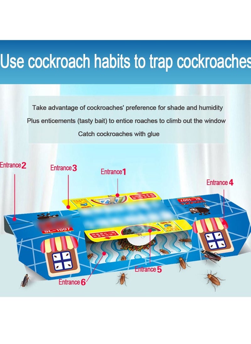 4-Piece Strong Adhesion Cockroach Trap Blue