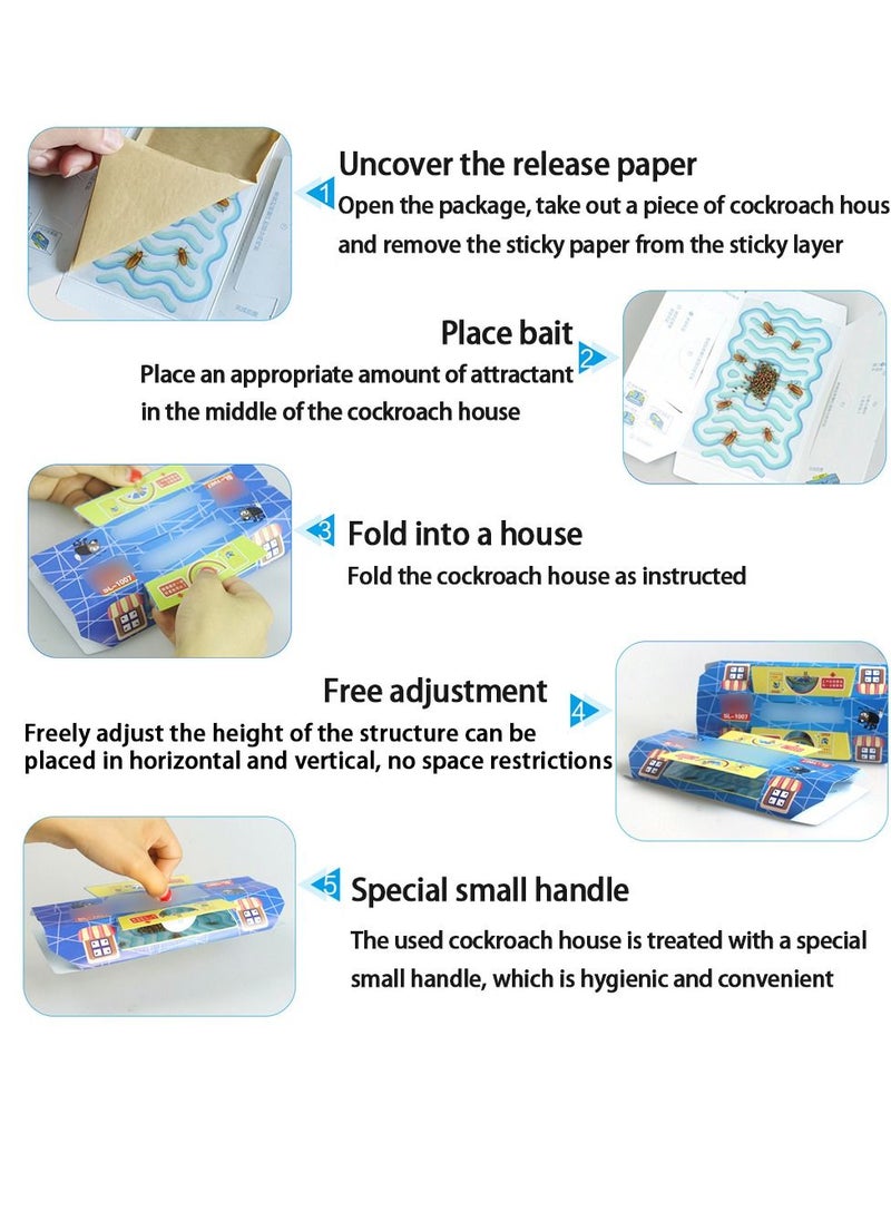 4-Piece Strong Adhesion Cockroach Trap Blue