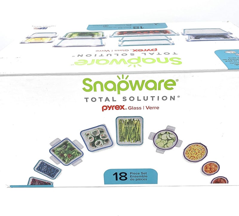 Snapware 18-Piece Pyrex Glass Food Storage Set with Airtight Lids - Image 2