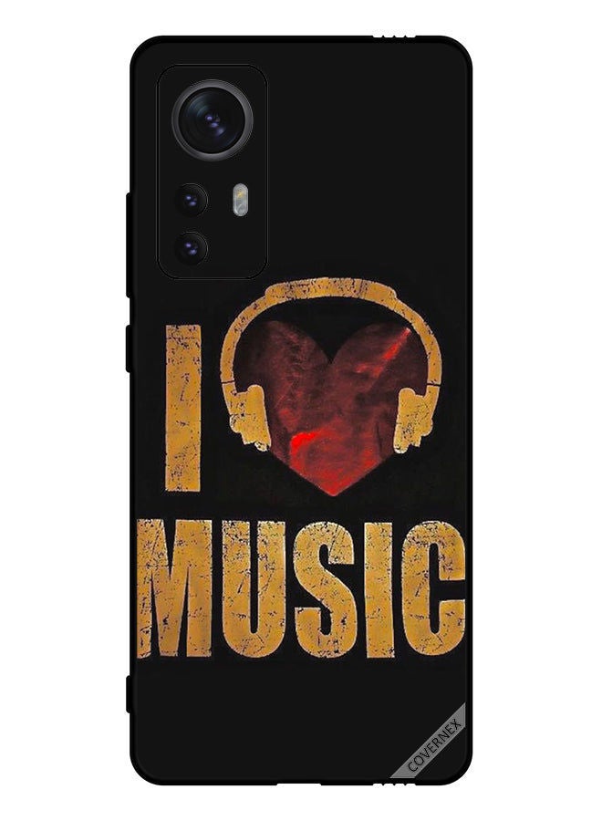 Covernex Protective Case Cover For Xiaomi 12X Vintage I Love Music - Image 1