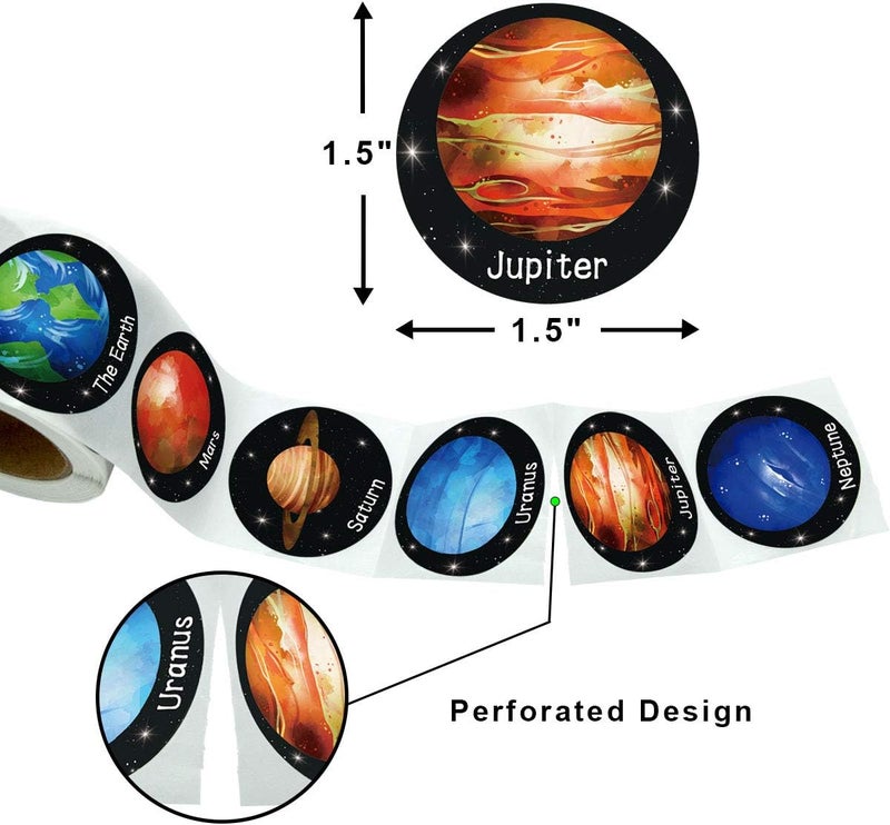 FANCY LAND Solar System Stickers for Kids - 200 Realistic Planet Stickers for Educational Decorations - Image 3