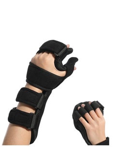 Y&D Azonee Stroke Resting Hand Splint Night Immobilizer Wrist Finger Brace for Flexion Contractures Functional 5 Stabilizer Wrap Muscle Atrophy Rehab Arthritis Pain Large Left  - Image 1