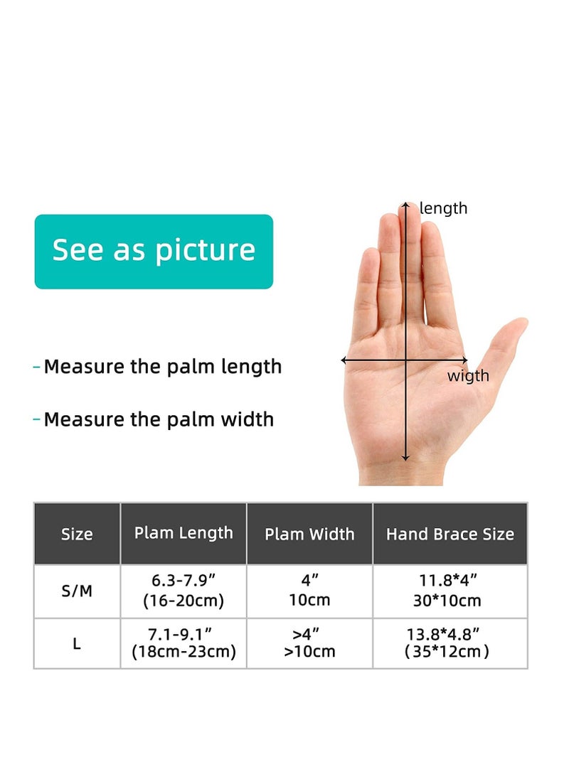 Y&D - Azonee Stroke Resting Hand Splint Night Immobilizer Wrist Finger Brace for Flexion Contractures Functional 5 Stabilizer Wrap Muscle Atrophy Rehab Arthritis Pain Large Left - Image 1
