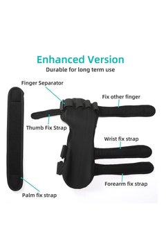 Y&D Azonee Stroke Resting Hand Splint Night Immobilizer Wrist Finger Brace for Flexion Contractures Functional 5 Stabilizer Wrap Muscle Atrophy Rehab Arthritis Pain Large Left  - Image 4