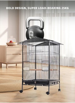 Bird Cage with Rolling Stand，Large Parrot BirdcageBreeding，Cockatiel Sun Conure Parakeet, Big Pigeon Villa for Parakeet, Black Your Feathered Friend's Cozy Paradi - pzsku/Z3EB73F47D3E02A5D349DZ/45/_/1721800726/88126f04-40e9-417e-b908-14795e6c2261