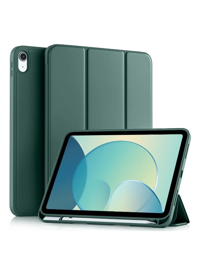 DUSALA Compatible with iPad 10th Generation Case 10.9 Inch (2022) – Slim Trifold Stand Protective Cover with Pencil Holder – Soft TPU Back – Auto Sleep/Wake Function – Lightweight & Durable Smart Case  PINE GREEN - Image 1