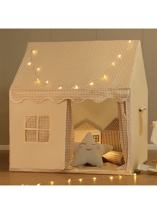 Favarey Large Kids Tent Playhouse Indoor Outdoor Toddler Play Tent with LED Lights, Flags and Ornaments Butterfly, Baby Outdoor Playhouse Princess Castle Tent, Kids Indoor Playroom Toys - Image 2