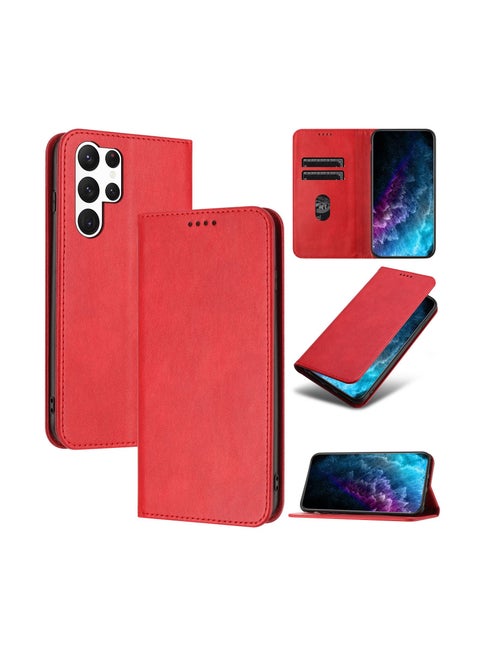 Flip Cover Card Slots Magnetic Leather Phone Case for Samsung