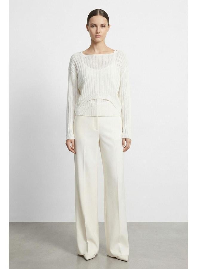 Soul Women's Knit Dual Blouse Set - 31779BLZ - ECRU - Image 1