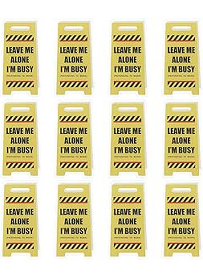 12 Pcs Acrylic Funny Desk Note Holder Clip Leave Me Alone Office Memo Organizer