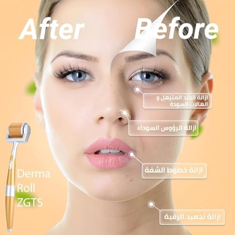 Microneedling Tool - High Quality 1mm Derma Roller for Enhancing Facial Skin Texture, Promoting Thick Beard Growth, and Supporting Healthy Hair Follicles. Safe and Effective Solution. - Image 4