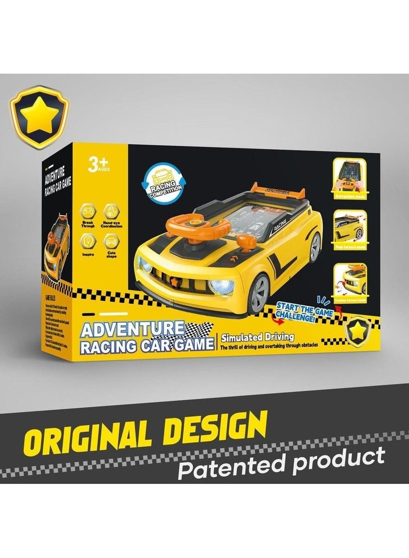 Kids Toy Car Driving Racing Game Steering Wheel Dodge Vehicle Adventure Play Electronic Simulation Childrens Education-Yellow  - Image 4