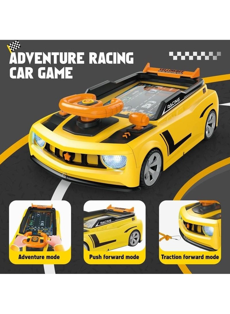 Kids Toy Car Driving Racing Game Steering Wheel Dodge Vehicle Adventure Play Electronic Simulation Childrens Education-Yellow  - Image 2