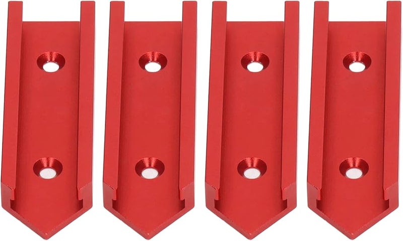 Red T Track Connector 4Pcs 100mm Length 30mm Width Aluminium Alloy Universal Woodworking Connector for Table Saws Circular Saws DIY Projects - Image 1