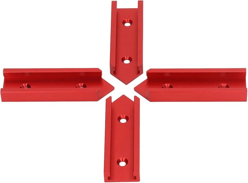 Red T Track Connector 4Pcs 100mm Length 30mm Width Aluminium Alloy Universal Woodworking Connector for Table Saws Circular Saws DIY Projects - Image 5