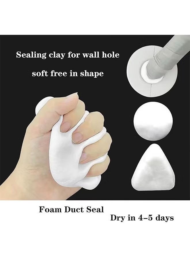 10Pcs Waterproof Sealing Clay, White Seal Motor, Quick Mending Mud for Drain Connection, Wall Hole, Air Conditioning Hole - Image 2
