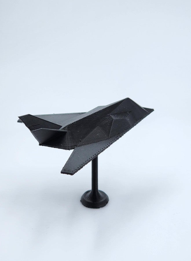 CUBIX3D F-117 Nighthawk Stealth Aircraft Model Display Stand, Black, Military Aviation Collectible Desk Decor - Image 5