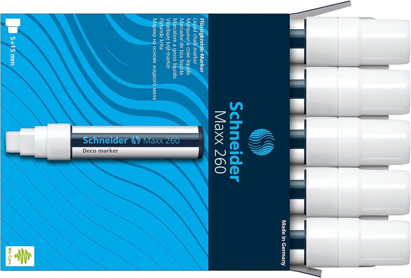 شنايدر سماكرة طباشير من نوع Schneider Maxx 260، لون أبيض (عبوة تحتوي على 5 قطع) - Image 5