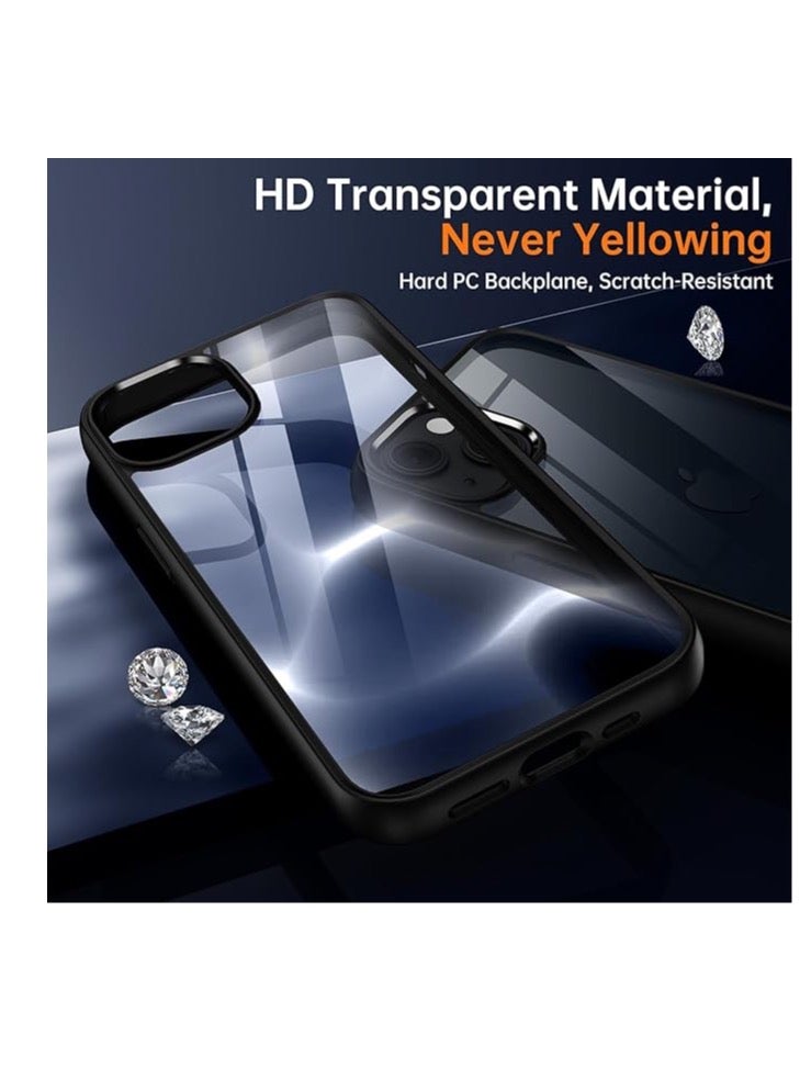 ماجيك ماسك جراب Magic Mask Q لموبايل iPhone 13 / 14 – إطار كحلي مع ظهر شفاف صلب، حماية ضد الصدمات - Image 4