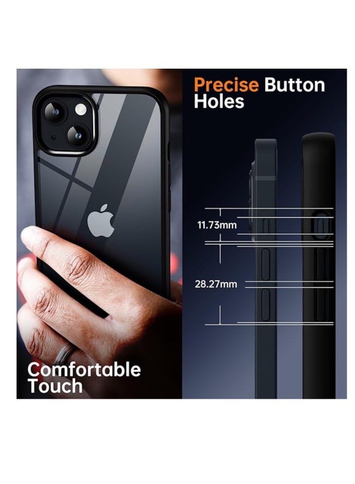 ماجيك ماسك جراب Magic Mask Q لموبايل iPhone 13 / 14 – إطار كحلي مع ظهر شفاف صلب، حماية ضد الصدمات - Image 5