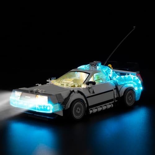 Nitemode Light kit Compatible with Lego Speed Champions Time Machine from Back to The Future 77256 Car Upgraded Brightness Adjustable Lighting AccessoriesNo Model - Image 1
