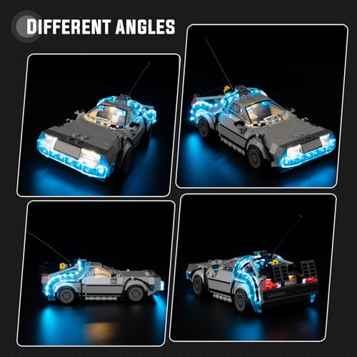 Nitemode Light kit Compatible with Lego Speed Champions Time Machine from Back to The Future 77256 Car Upgraded Brightness Adjustable Lighting AccessoriesNo Model - Image 5