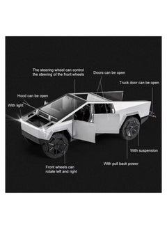 Dream Zone Tesla Cyber truck Pickup, 1:24 Scale Alloy Die cast Model Car  - Image 3