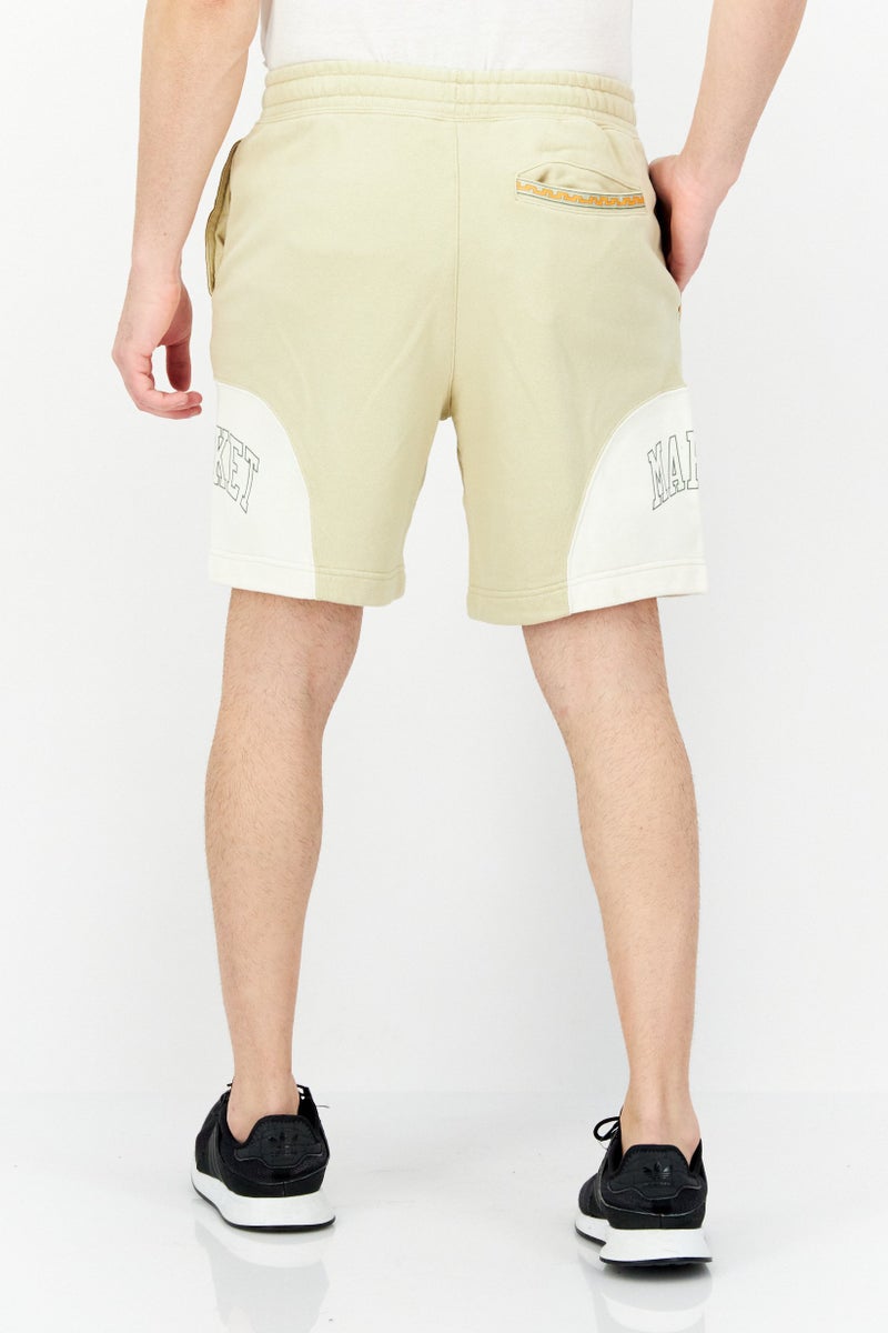 Puma x Market Men Sportswear Fit Brand Logo Training Shorts, Khaki - Image 3