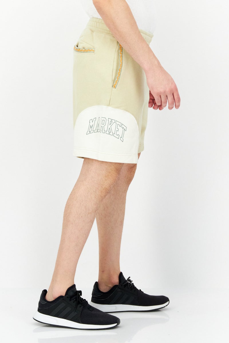 Puma x Market Men Sportswear Fit Brand Logo Training Shorts, Khaki - Image 4