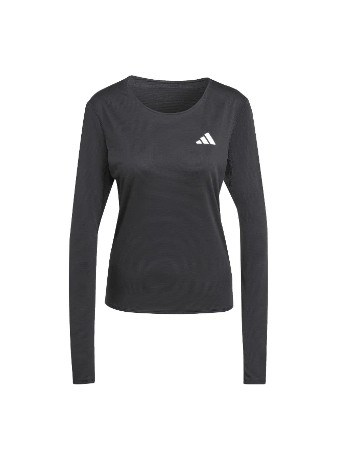 adidas Adidas Adizero L Tee W W Black Running T-Shirts For Women