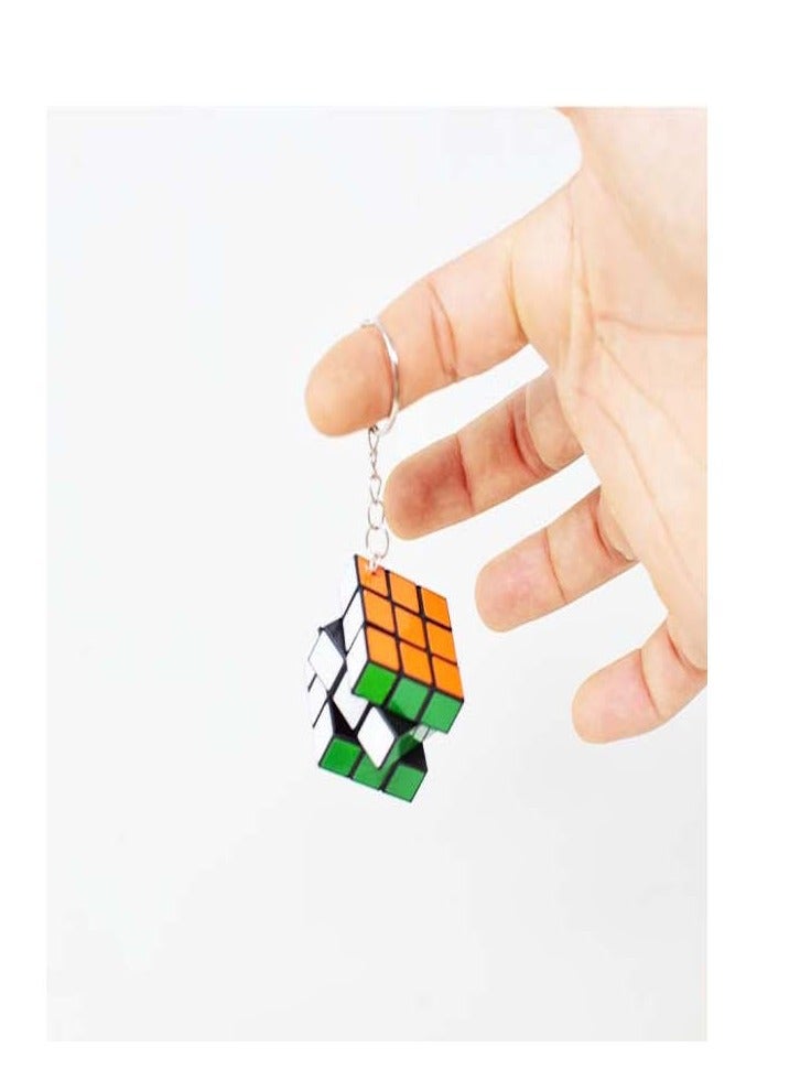 Pack of 54 Party Favors – 30 Pcs Mixed Color Bouncy Balls, 12 Pcs Mini Magic Cube Keychain Puzzles, 12 Pcs Mini Spring Toys – Fun Goodie Bag Fillers for Kids, Birthday Gifts for Ages 4-8 - Image 4