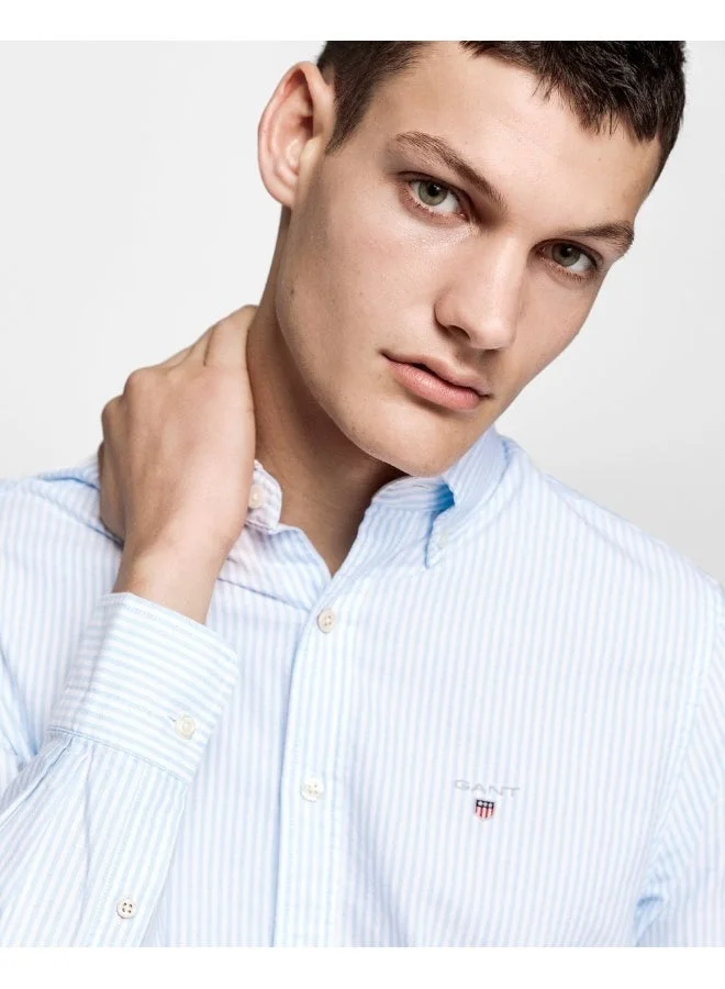 غانت قميص بانكر أكسفورد بقصة ضيقة من جانت