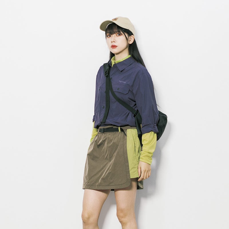 Women's Outdoor Utility A-Line Wrap Skirt with Anti-Flash Design, Solid - Image 5