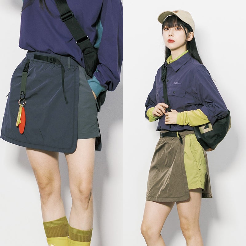 Women's Outdoor Utility A-Line Wrap Skirt with Anti-Flash Design, Solid - Image 1