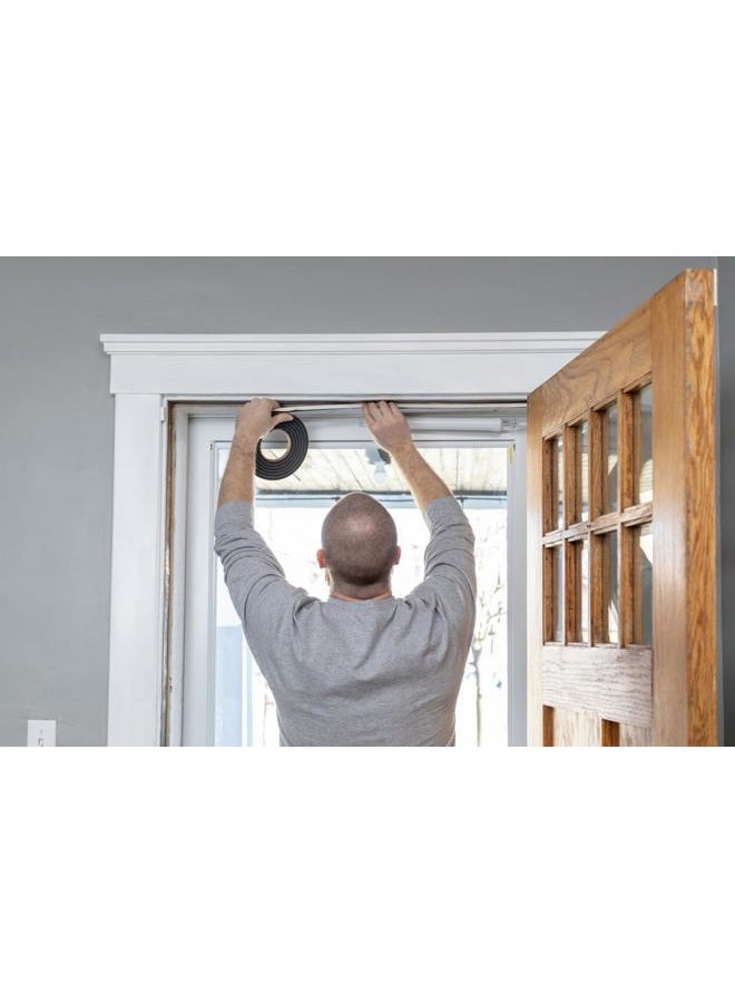 Duck Brand Self Adhesive Foam Weatherstrip Seal for Extra Large Gaps, 20 Total Feet, Window and Door Seal Strip Foam Tape, 3/8-Inch Wide x 5/16-Inch Thick x 10-Feet Long, 2 Rolls, Charcoal (285645) - Image 5