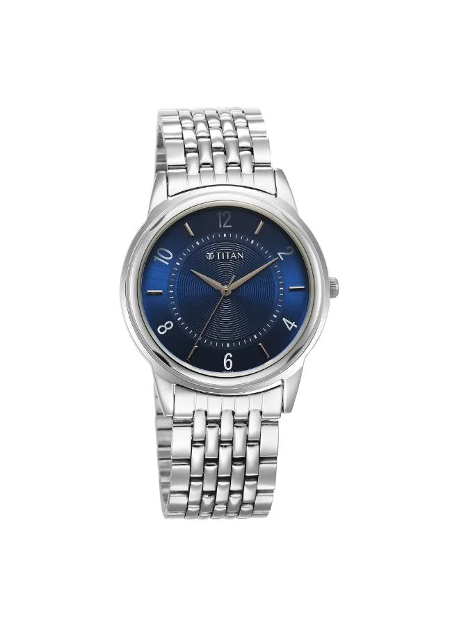 TITAN Men Analog Display Watch With Silver Stainless Steel Strap - 1638SM02